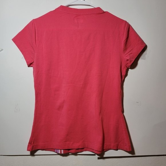 Womens Fila Short sleeve pink T shirt linear design Size Med - Picture 5 of 5